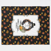 Couverture Polaire Thanksgiving Shetland Sheepdog (merle bleu) Drôle (Devant (Horizontal))
