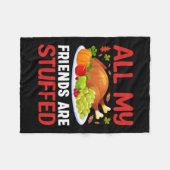 Couverture Polaire Thanksgiving Tous Mes Amis Sont Stuffés (Devant (Horizontal))