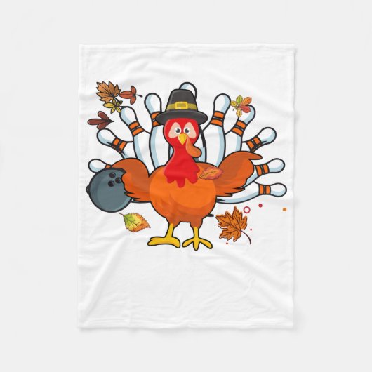 Couverture Polaire Thanksgiving Turkey Bowling Ball (Devant)