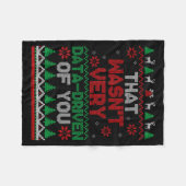 Couverture Polaire That Wasn't Very Data Driven Of You Ugly Christmas (Devant (Horizontal))