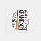 Couverture Polaire That's My Grandson Out There Baseball Grandma Squa (Devant (Horizontal))