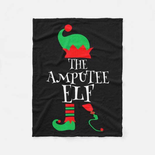 Couverture Polaire The Amputee Elf Christmas Funny Limb Surgery Joke  (Devant)
