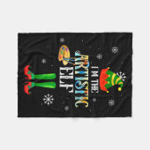 Couverture Polaire The Artistic Elf Squad Elf Family Christmas Pajama (Devant (Horizontal))