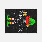 Couverture Polaire The Beer Lover Elf Matching Family Christmas Drink (Devant (Horizontal))