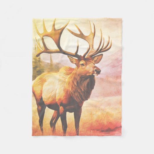 Couverture Polaire The big Old Bull Elk (Devant)