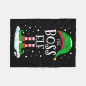 Couverture Polaire The Boss Elf Christmas Family Matching Xmas Group (Devant (Horizontal))