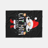 Couverture Polaire The Cat Mom Claus Christmas Matching Pajama Men Wo (Devant (Horizontal))