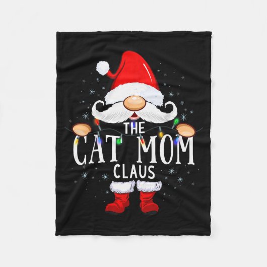 Couverture Polaire The Cat Mom Claus Christmas Matching Pajama Men Wo (Devant)