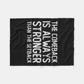 Couverture Polaire The Comeback Is Always Stronger - Motivational  (Devant (Horizontal))