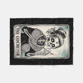 Couverture Polaire The Crocheter Tarot Card Funny Yarn Design (Devant (Horizontal))