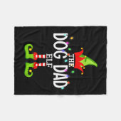 Couverture Polaire The Dog Dad Elf Christmas Matching Pajamas Men Wom (Devant (Horizontal))