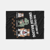 Couverture Polaire The Evolution Of An English Bulldog Funny  (Devant (Horizontal))