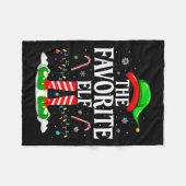 Couverture Polaire The Favorite Elf Funny Xmas Matching Family Christ (Devant (Horizontal))