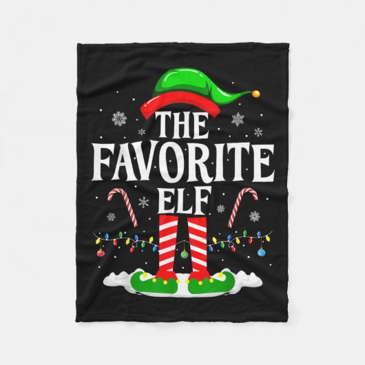 Couverture Polaire The Favorite Elf Funny Xmas Matching Family Christ (Devant)