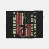 Couverture Polaire The Government Says You Don't Need A Gun - Funny P (Devant (Horizontal))