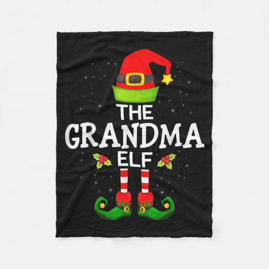 Couverture Polaire The Grandma Elf Christmas Family Matching Pajama (Devant)