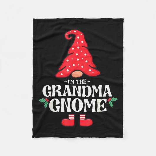 Couverture Polaire The Grandma Gnome Funny Family Matching Group Chri (Devant)