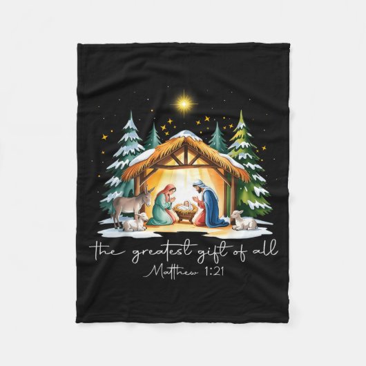 Couverture Polaire The Greatest Gift For All Christmas Nativity Jesus (Devant)