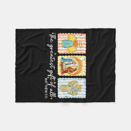 Couverture Polaire The Greatest Gift For All Christmas Nativity Jesus (Devant (Horizontal))
