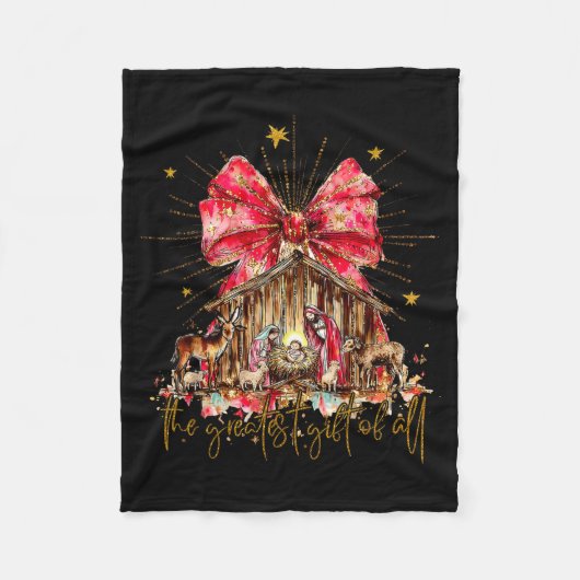 Couverture Polaire The Greatest Gift For All Christmas Nativity Jesus (Devant)