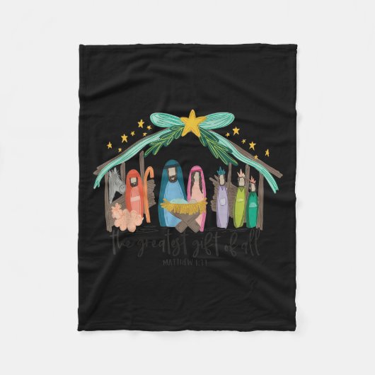 Couverture Polaire The Greatest Gift For All Christmas Nativity Jesus (Devant)