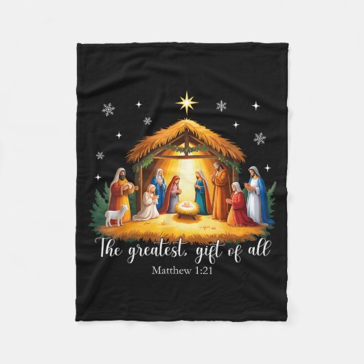Couverture Polaire The Greatest Gift For All Christmas Nativity Jesus (Devant)