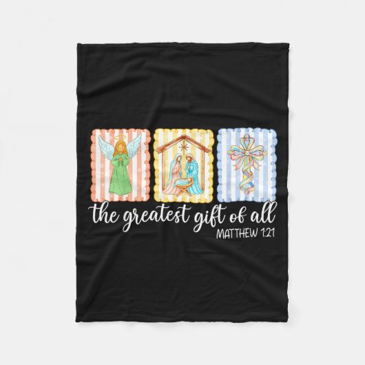 Couverture Polaire The Greatest Gift Of All Christmas Nativity Jesus (Devant)