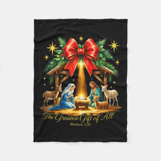 Couverture Polaire The Greatest Gift Of All Nativity Christian Christ (Devant)