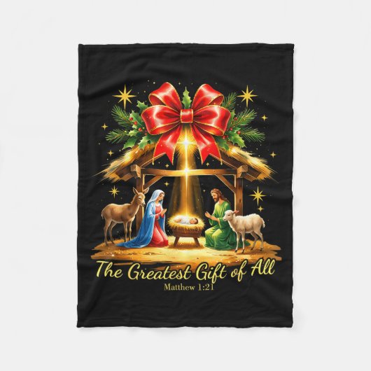 Couverture Polaire The Greatest Gift Of All Nativity Christian Christ (Devant)