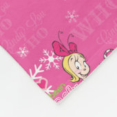 Couverture Polaire The Grinch | Cindy-Lou Who Pink Holiday Pattern (Coin)