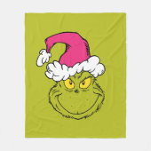 Couverture Polaire The Grinch in Pink Santa Hat (Devant)