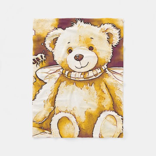 Couverture Polaire The honey Bee bear (Devant)