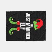 Couverture Polaire The Just Married Elf Matching Family Christmas Gro (Devant (Horizontal))