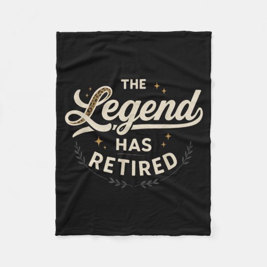 Couverture Polaire The Legend Has Retired Vintage Script (Devant)