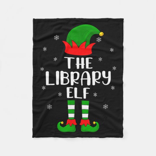 Couverture Polaire The Library Elf Christmas Party Matching Family Xm (Devant)