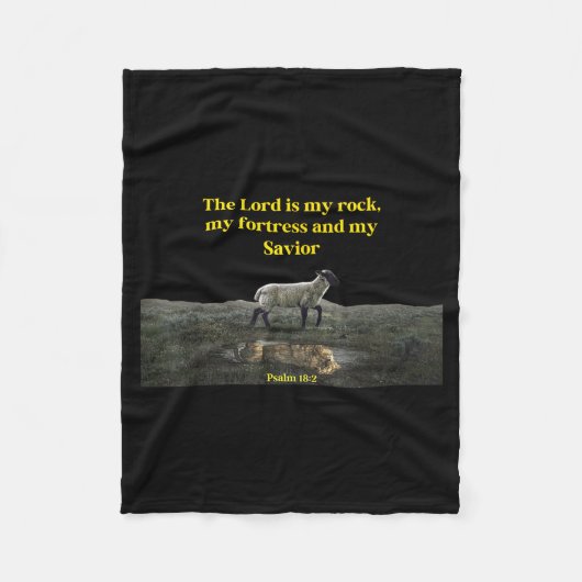 Couverture Polaire The Lord Is My Rock Psalm 18_2 - Christian Values  (Devant)