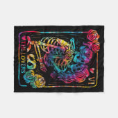 Couverture Polaire The Lovers Tarot Card Gothic Occult Kissing Skelet (Devant (Horizontal))