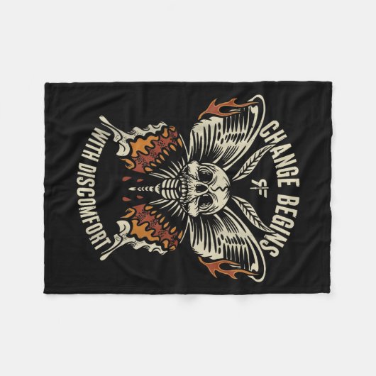 Couverture Polaire The Marisa Butterfly Skull Change Begin With Disco (Devant (Horizontal))