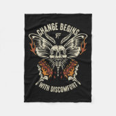 Couverture Polaire The Marisa Butterfly Skull Change Begin With Disco (Devant)