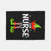 Couverture Polaire The Nurse Elf Christmas Matching Pajamas (Devant (Horizontal))