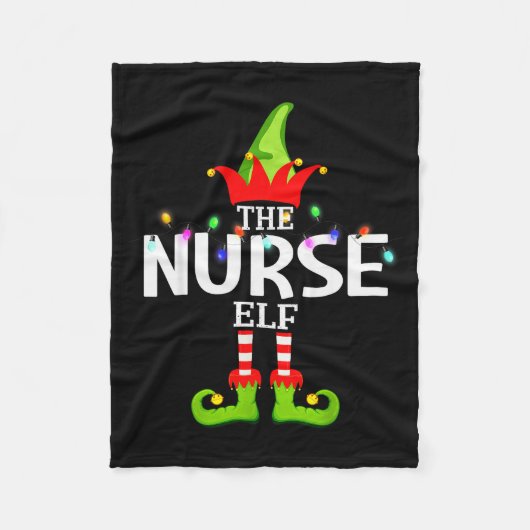 Couverture Polaire The Nurse Elf Christmas Matching Pajamas (Devant)