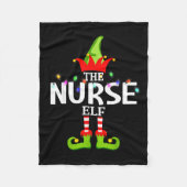 Couverture Polaire The Nurse Elf Christmas Matching Pajamas (Devant)