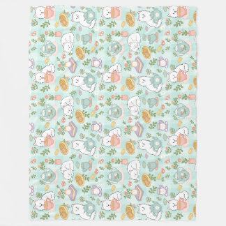 Couverture Polaire Thé pastel pour chats et High Tea