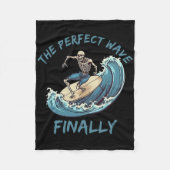 Couverture Polaire The Perfect Wave Finally Funny Skeleton Surfer Sur (Devant)