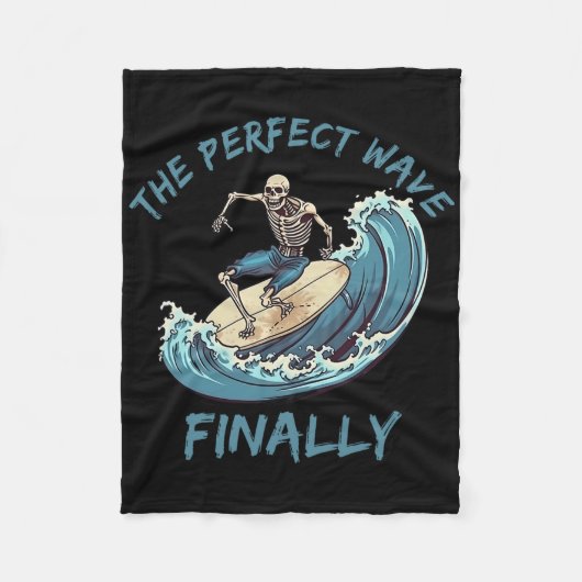 Couverture Polaire The Perfect Wave Finally Funny Skeleton Surfer Sur (Devant)