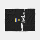 Couverture Polaire The Power Of Freedom Trident Ukrainian Flag Symbol (Devant (Horizontal))