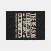 Couverture Polaire The Reason I'm Old And Wise Insrational Christian  (Devant (Horizontal))
