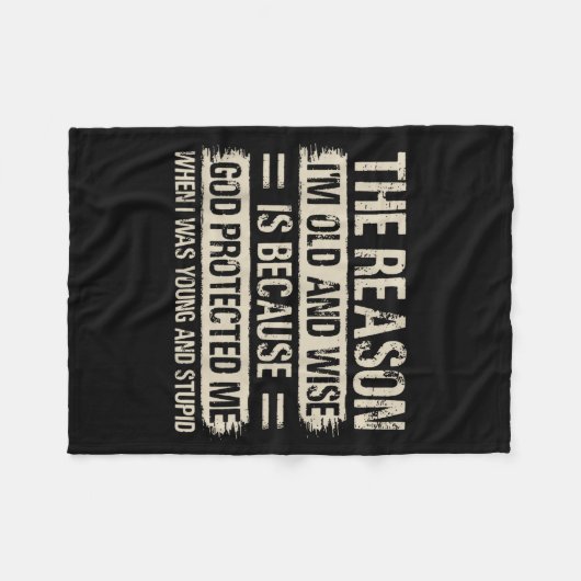 Couverture Polaire The Reason I'm Old And Wise Insrational Christian (Devant (Horizontal))