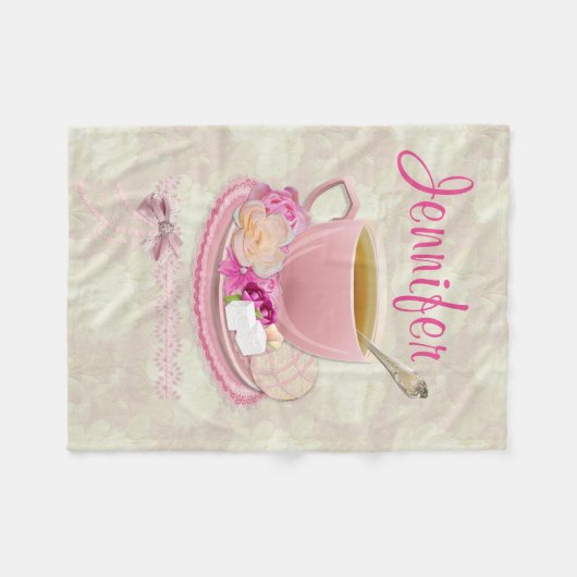 Couverture Polaire Thé rose mou (Devant (Horizontal))