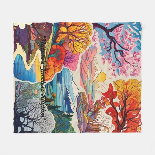 Couverture Polaire "The Seasons Unfold" (Devant (Horizontal))